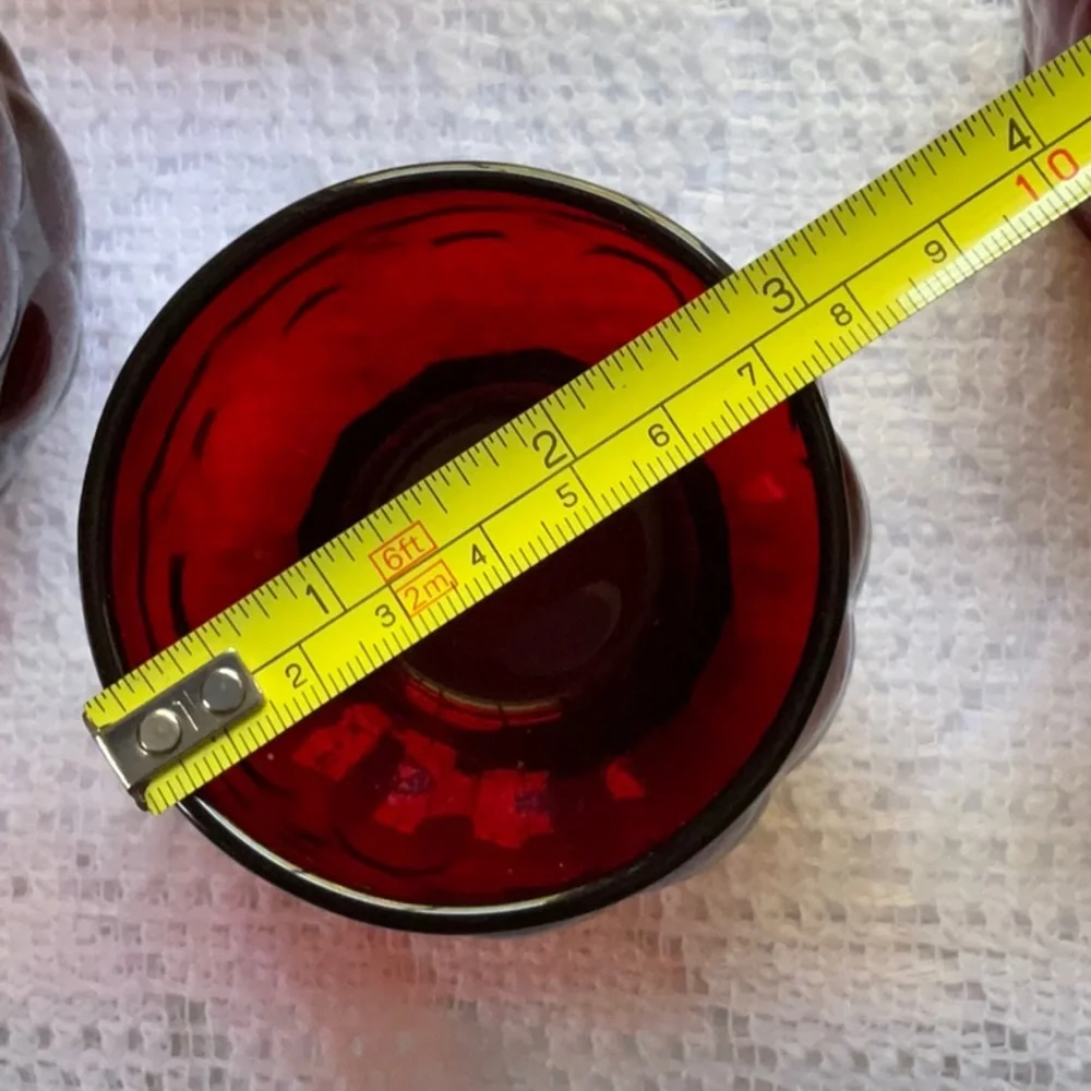Vintage Anchor Hocking Royal Ruby Red Bubble Rocks Glass 8 oz.
